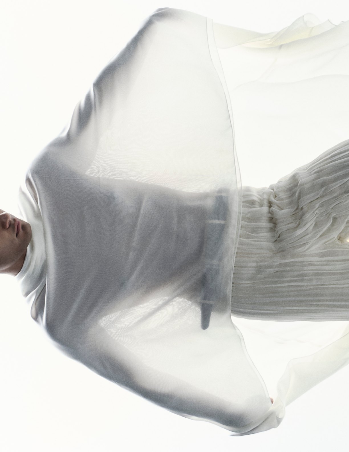 White dress movement detail